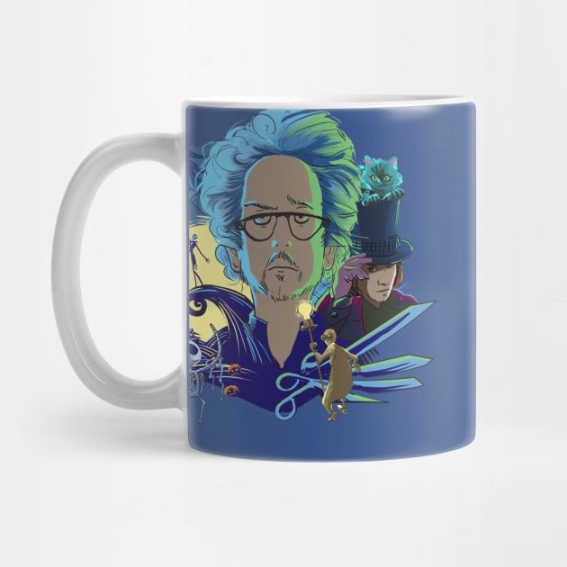 Tim Burton and his memorable characters by Fine_Design
